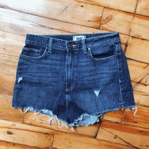 PAIGE distressed shorts medium blue